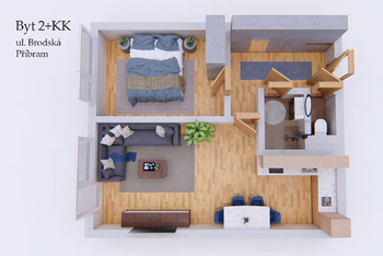 Prodej bytu 2+kk v osobním vlastnictví 43 m², Příbram