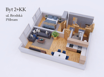 Prodej bytu 2+kk v osobním vlastnictví 43 m², Příbram