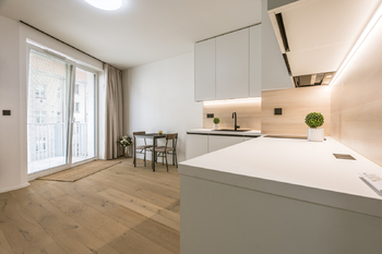 OBÝVACÍ POKOJ + KK - Pronájem bytu 1+kk v osobním vlastnictví 26 m², Praha 10 - Vršovice