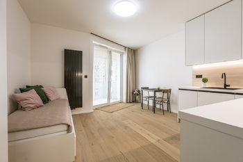 OBÝVACÍ POKOJ + KK - Pronájem bytu 1+kk v osobním vlastnictví 26 m², Praha 10 - Vršovice