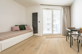 OBÝVACÍ POKOJ + KK - Pronájem bytu 1+kk v osobním vlastnictví 26 m², Praha 10 - Vršovice