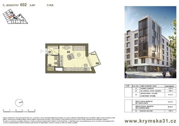 Pronájem bytu 1+kk v osobním vlastnictví 26 m², Praha 10 - Vršovice
