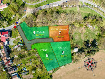 Prodej pozemku 1265 m², Tuklaty