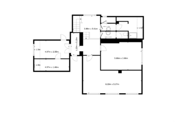 Půdorys 1.NP - Prodej domu 564 m², Praha 6 - Střešovice
