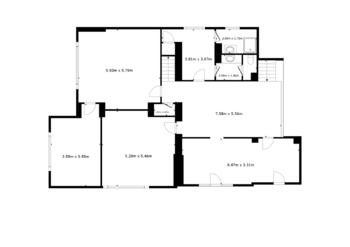 Půdorys 2.NP - Prodej domu 564 m², Praha 6 - Střešovice