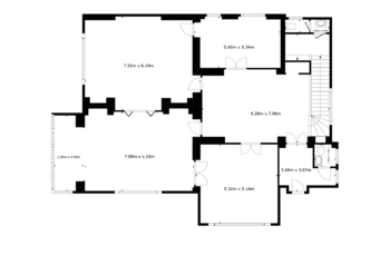 Půdorys 3.NP - Prodej domu 564 m², Praha 6 - Střešovice