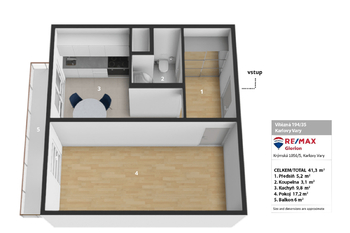 Prodej bytu 1+1 v osobním vlastnictví 40 m², Karlovy Vary