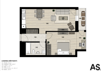 Prodej bytu 2+kk v osobním vlastnictví 61 m², Praha 4 - Modřany