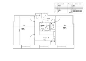 Pronájem bytu 2+1 v osobním vlastnictví 51 m², Pardubice