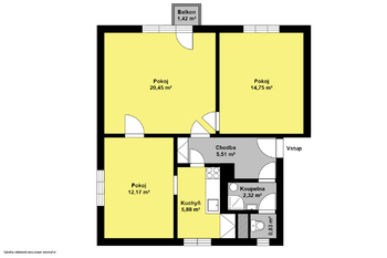 Prodej bytu 3+1 v osobním vlastnictví 65 m², Pečky