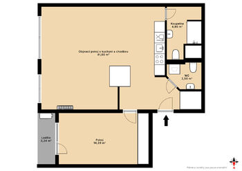 Prodej bytu 2+kk v osobním vlastnictví 62 m², Praha 6 - Řepy