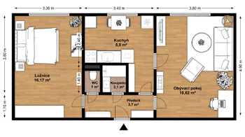 Pronájem bytu 2+1 v osobním vlastnictví 52 m², Plzeň