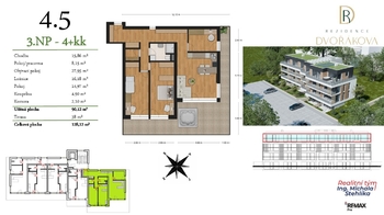 Prodej bytu 4+kk v osobním vlastnictví 90 m², Veselí nad Moravou