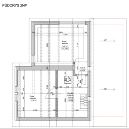 Půdorys 2.NP - Prodej domu 61 m², Horní Maršov