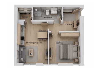 Pronájem bytu 2+kk v osobním vlastnictví 43 m², Hořovice
