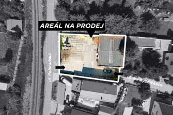 vyznačený areál + vjezdy - Prodej obchodních prostor, Kostelec nad Labem