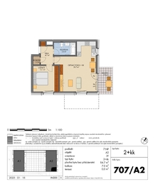 Prodej bytu 2+kk v družstevním vlastnictví 55 m², Praha 9 - Prosek