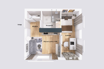 Prodej bytu 2+kk v osobním vlastnictví 31 m², Praha 4 - Hodkovičky