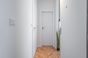 Vchod do bytu. - Prodej bytu 2+kk v osobním vlastnictví 31 m², Praha 4 - Hodkovičky