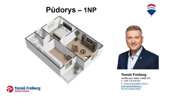 Půdorys - 1NP - Prodej domu 130 m², Písek