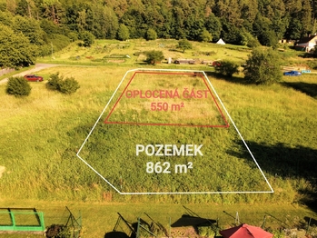 Ohraničení pozemku - Pronájem pozemku 862 m², Libeř