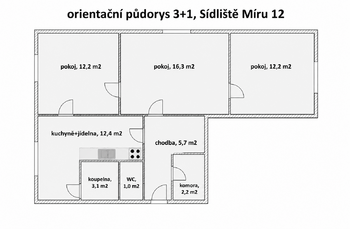 Pronájem bytu 3+1 v družstevním vlastnictví 65 m², Volary