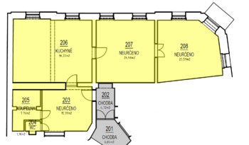 Půdorysy - Prodej bytu 3+1 v osobním vlastnictví 120 m², Prostějov