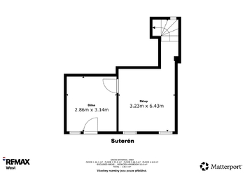 Půdorys 1. PP - Prodej domu 100 m², Nejdek