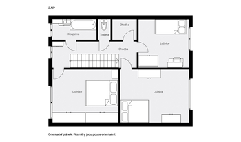 1. patro - Prodej domu 123 m², Praha 4 - Kunratice