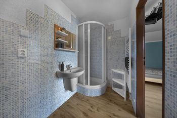 koupelna jedno z apartmánů - Prodej zemědělského objektu 871 m², Lipová-lázně