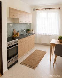 Kuchyne-vizualizace - Pronájem bytu 3+1 v osobním vlastnictví 80 m², Postoloprty