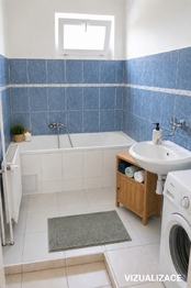 Koupelna-vizualizace - Pronájem bytu 3+1 v osobním vlastnictví 80 m², Postoloprty