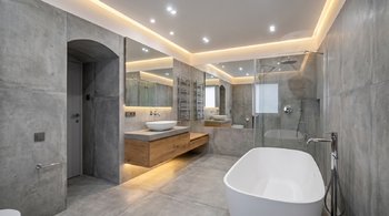 vizualizace koupelny - Prodej domu 170 m², Vrbičany