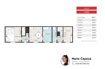 půdorys přízemí - Prodej domu 170 m², Vrbičany