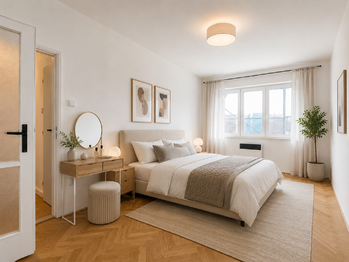 vizualizace ložnice - Pronájem bytu 3+1 v osobním vlastnictví 64 m², Železný Brod