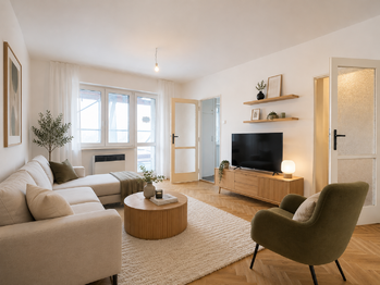vizualizace obývacího pokoje - Pronájem bytu 3+1 v osobním vlastnictví 64 m², Železný Brod