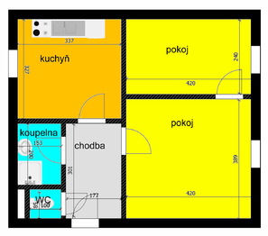 Pronájem bytu 2+1 v osobním vlastnictví 47 m², Poděbrady