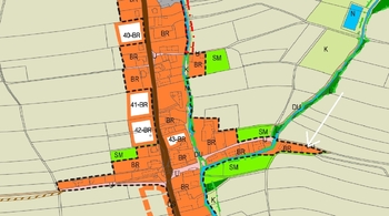 zákres z ÚzP - Prodej pozemku 600 m², Jičín