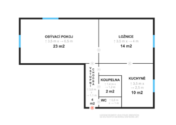 Prodej bytu 2+1 v družstevním vlastnictví 54 m², Most