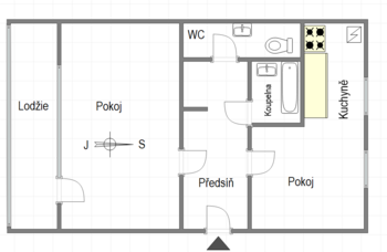 Pronájem bytu 2+kk v osobním vlastnictví 47 m², Praha 4 - Záběhlice