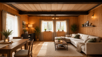 vizualizace obývacího pokoje - Prodej pozemku 1147 m², Králova Lhota