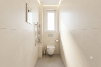 VIZUALIZACE - wc - Prodej domu 240 m², Praha 10 - Dubeč