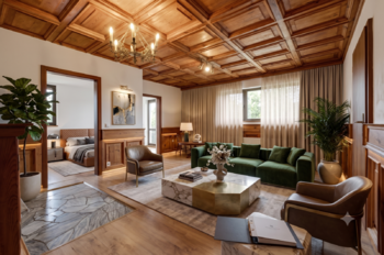 VIZUALIZACE - obývací pokoj 2NP - Prodej domu 240 m², Praha 10 - Dubeč