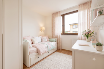 VIZUALIZACE dívčí pokoj 2NP - Prodej domu 240 m², Praha 10 - Dubeč