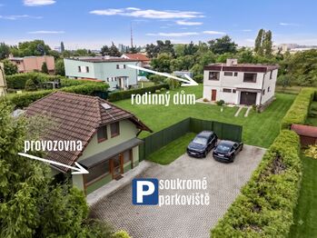 funkční celek RD + provozovna + parkoviště - Prodej domu 240 m², Praha 10 - Dubeč