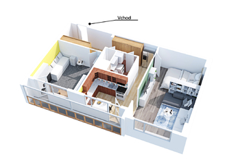 Pronájem bytu 2+1 v osobním vlastnictví 67 m², Kladno