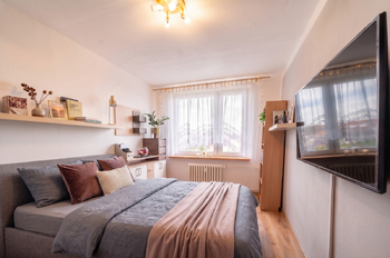 Vizualizace_loznice - Prodej bytu 3+1 v osobním vlastnictví 63 m², Žatec