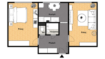 Prodej bytu 2+1 v osobním vlastnictví 52 m², Kadaň