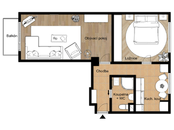 Prodej bytu 2+1 v osobním vlastnictví 54 m², Most