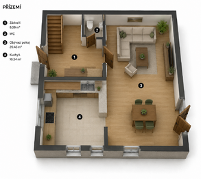 Pronájem domu 96 m², Nehvizdy